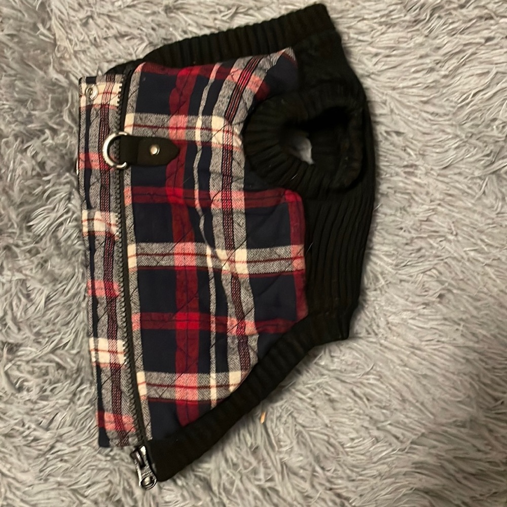 Small dog vest zip up. Winter dog coat